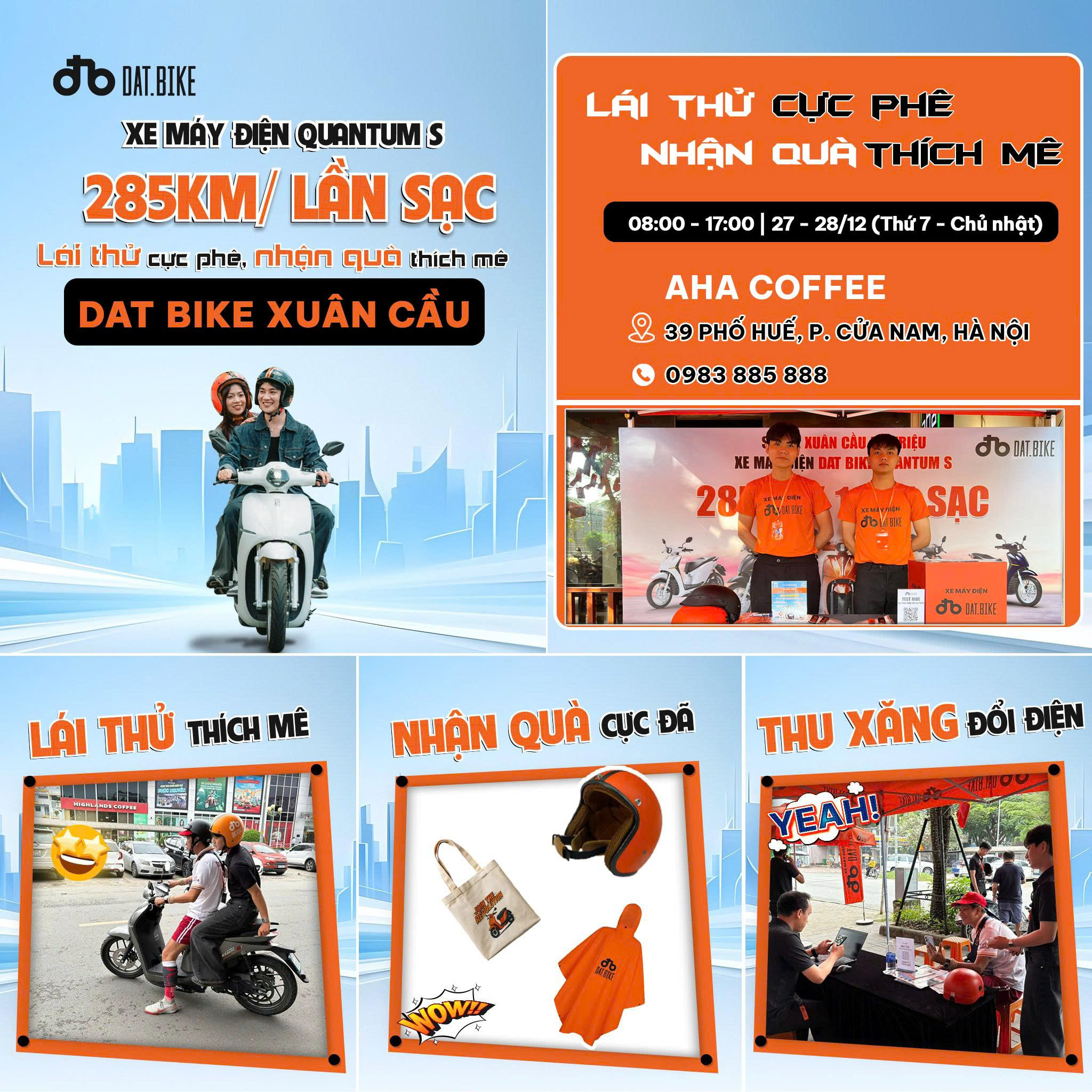 ⚡️ CUỐI TUẦN “CHILL” CAFE – LÁI THỬ SIÊU XE ĐIỆN NHẬN QUÀ CHÍNH HÃNG! ⚡️