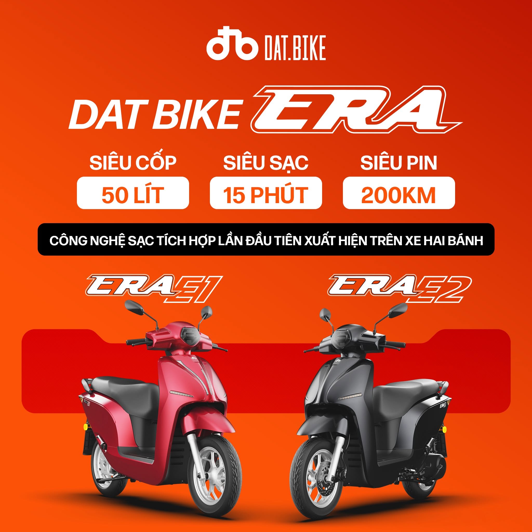 Đánh Giá Dat Bike ERA: Khác Biệt Từ Sạc Nhanh, Cốp 50L Và Giảm Xóc Kiểu SH