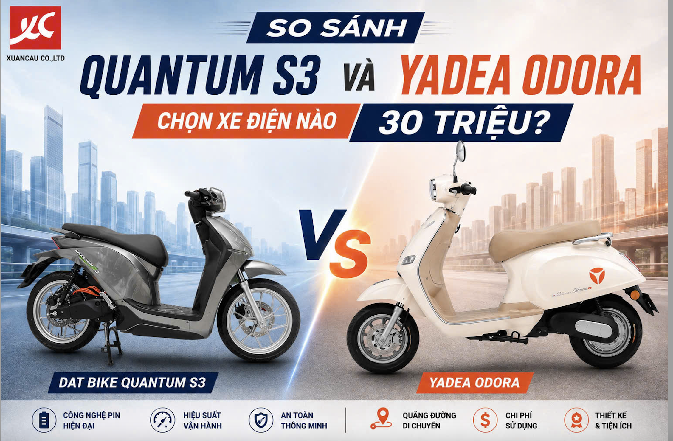 So Sánh Quantum S3 Và Yadea Odora: Chọn Xe Điện Nào 30 Triệu?