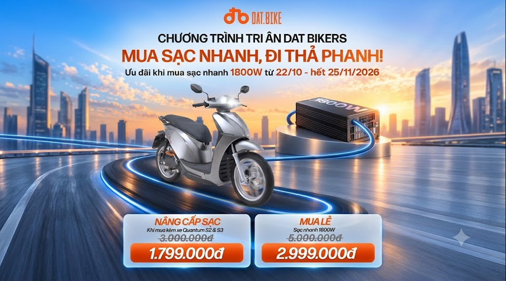 Khuyến Mãi “Mua Sạc Nhanh, Đi Thỏa Phanh” Dành Cho Quantum S
